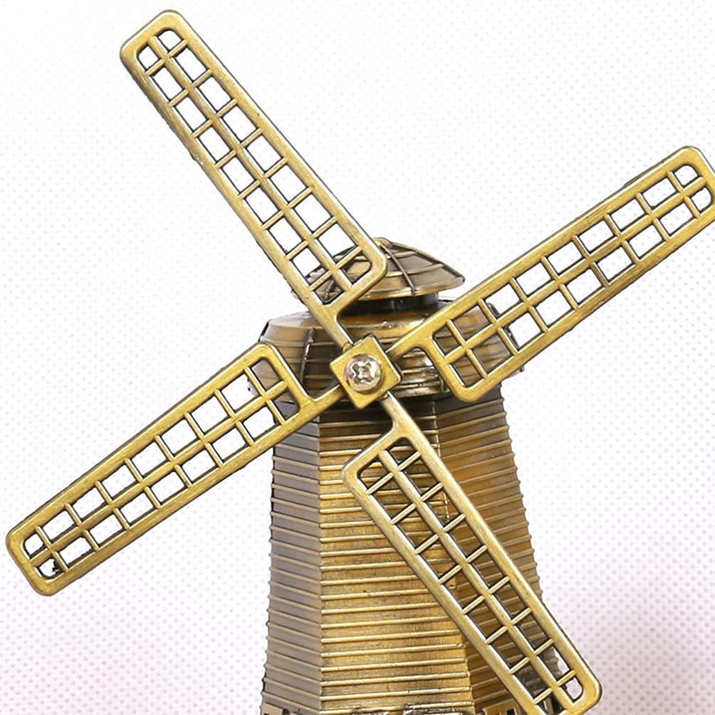 EXCEART Taipei 101 Copper Windmill Ornament - Handcrafted Christmas Decor, Netherlands Inspired Home Decoration for Holiday Tree, Gift & Souvenir Collection