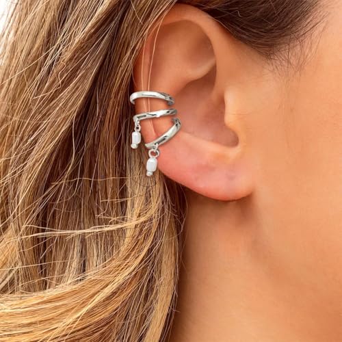 B:Silver pearl cuff