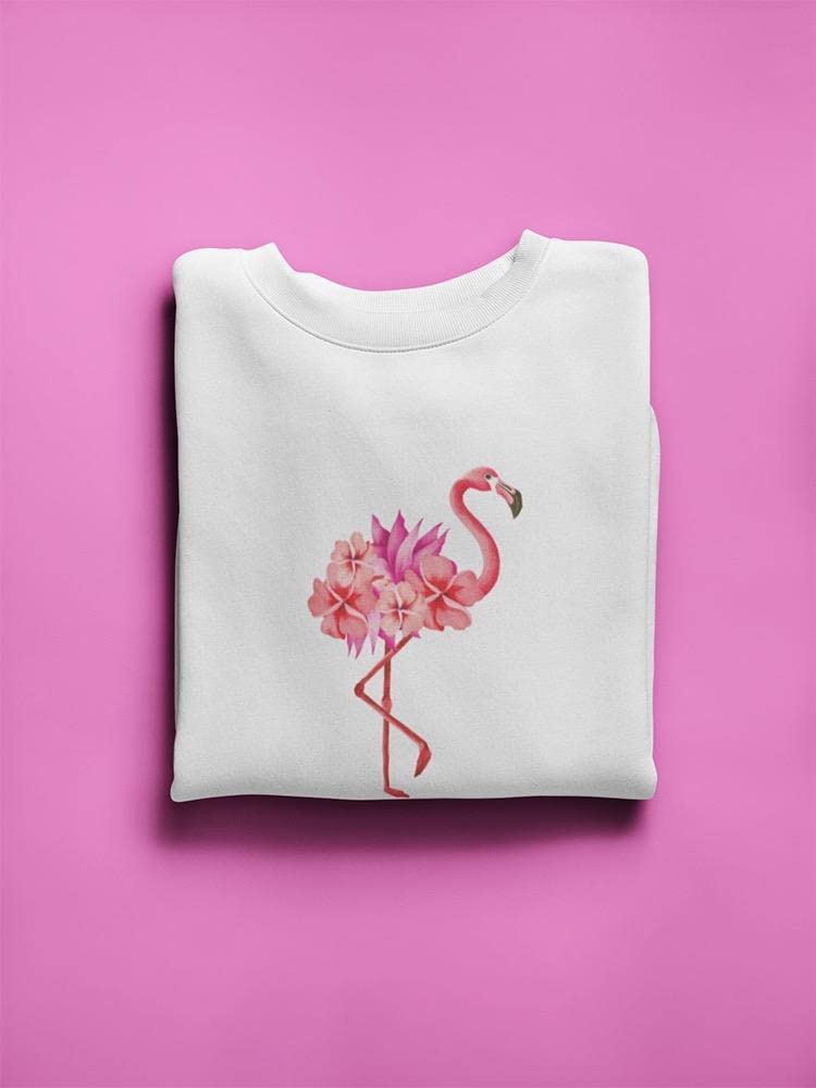 Women's Floral Flamingo Print Sweatshirt - Smartprints SPIdeals Designs | Cute Casual Outfit for Spring & Summer Fashion