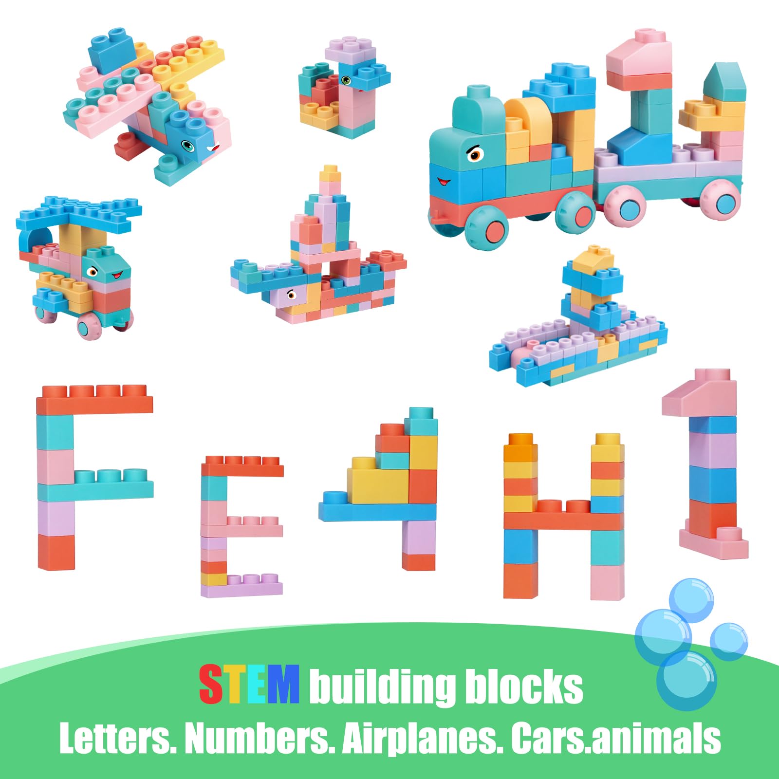 Soft Building Blocks for Toddlers Ages 2-6 Years | 101-Piece Educational Preschool Toy Set with Storage Bag | STEM Learning & Interactive Play | Perfect Gift for Kids 18+ Months | Great for Daycare, Homeschool & Family Game Night