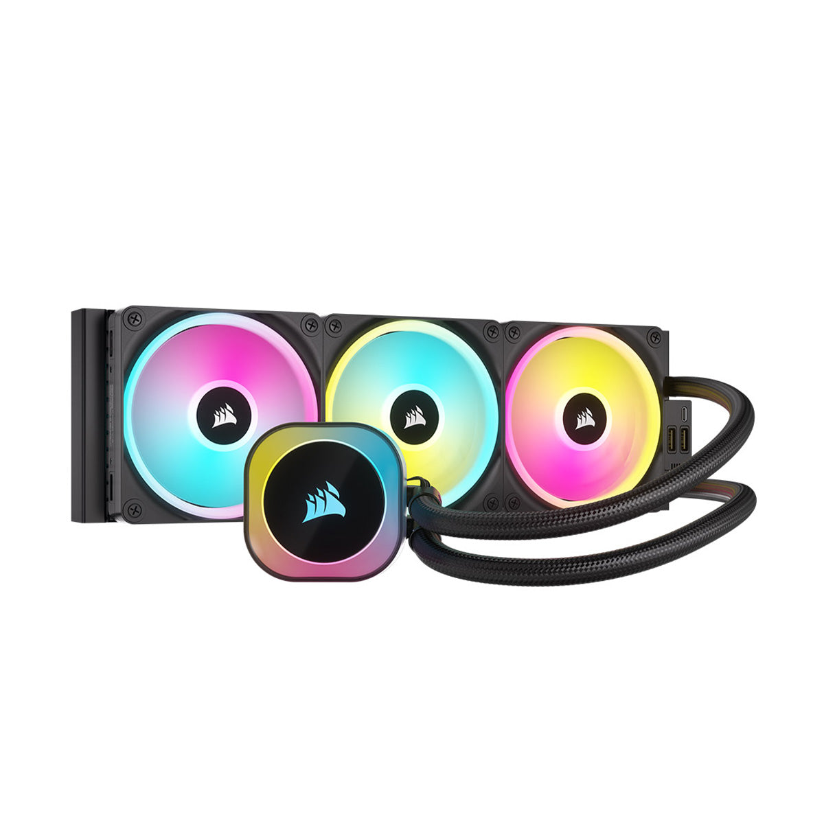 Corsair iCUE LINK H150i RGB 360mm AIO Liquid CPU Cooler - High Performance Water Cooling System for Gaming PCs and Workstations - Perfect for Overclocking and Silent Operation