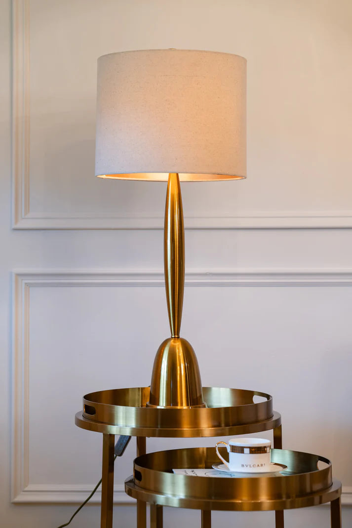 Colmar Gold Finish Side Table Set - Modern End Table for Living Room, Bedroom & Office - Stylish Accent Table for Home Decor