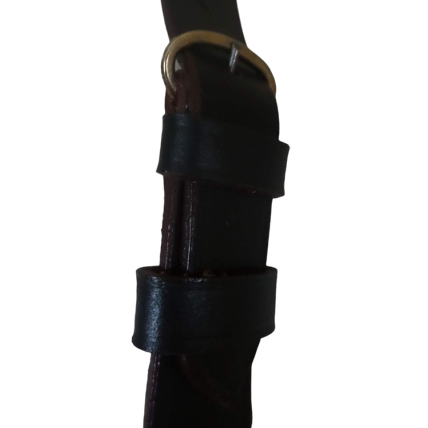 Vintage Style Sam Browne Belt with Ammo Pouch & Shoulder Strap - Dark Brown Leather Military Officer Belt for Cosplay, Reenactment & Historical Costume Events