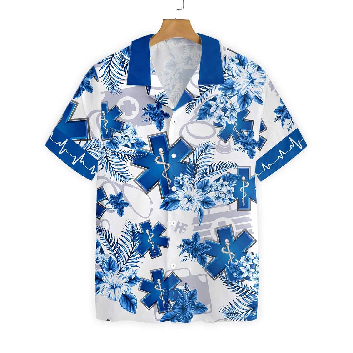 Custom Paramedic Hawaiian Shirts for Men - Premium EMS First Responder Gifts | Comfortable & Stylish Workwear for Paramedics, EMTs & Firefighters - Perfect for Casual Wear, EMS Appreciation & Emergency Services Events