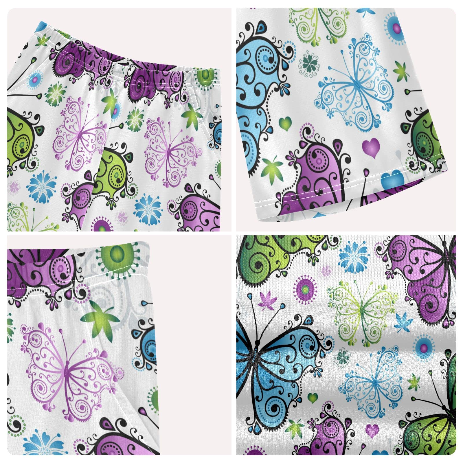 Spring & Summer Butterfly Print Boys Clothes Set - Cute Shorts Outfits for Toddler Boys & Girls | Playwear for Outdoor Activities & Casual Wear