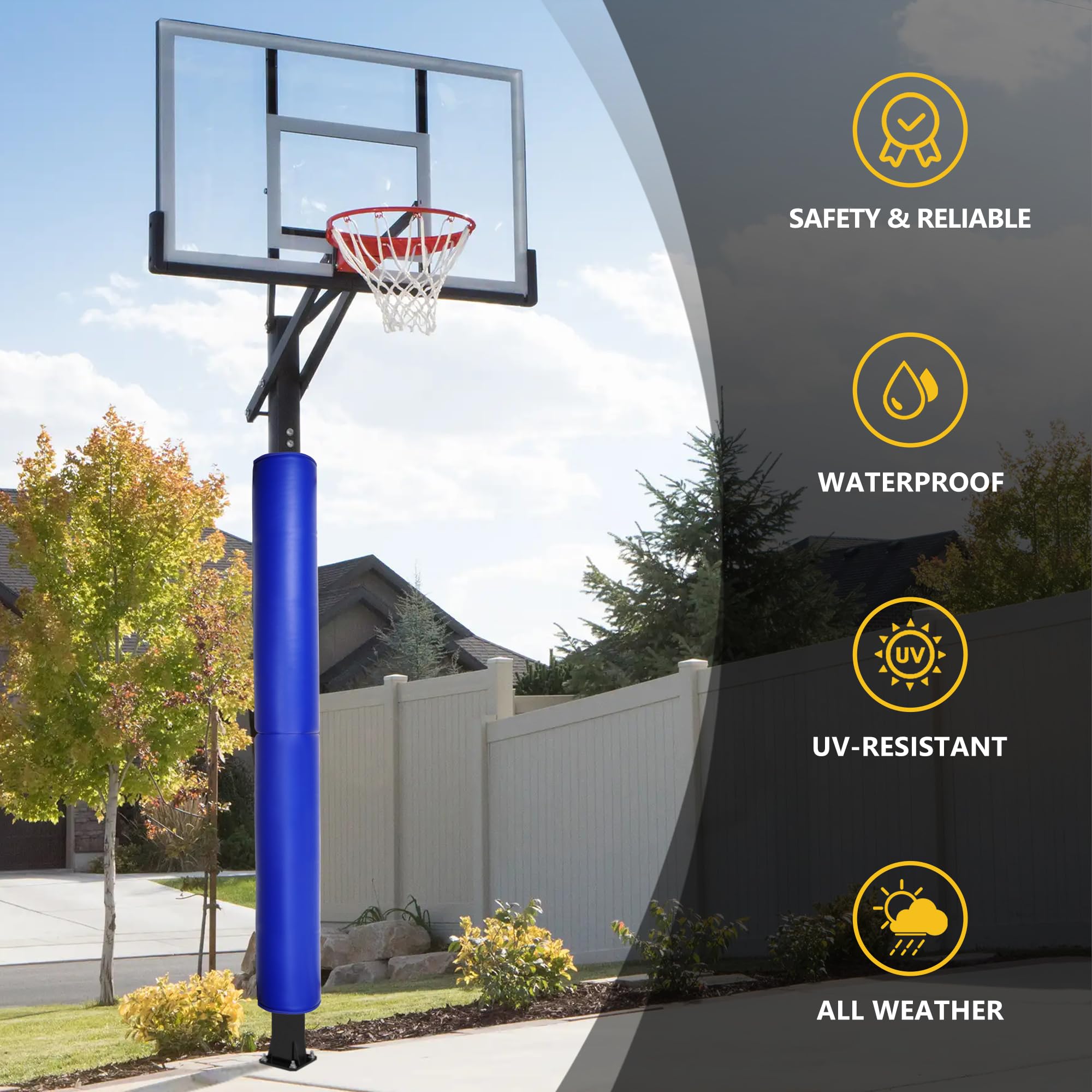 6 Feet Tall Round and Square Pole Pad - Heavy Duty 2