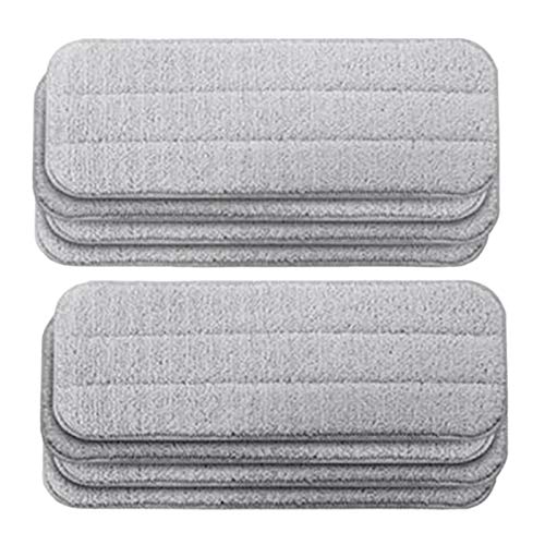 ADUCI 8-Pack Replacement Mop Pads for Xiaomi Mijia Deerma Spray Mop - 360° Rotating Microfiber Cleaning Cloth Heads (Gray) - Perfect for Hardwood Floors & Tile Cleaning