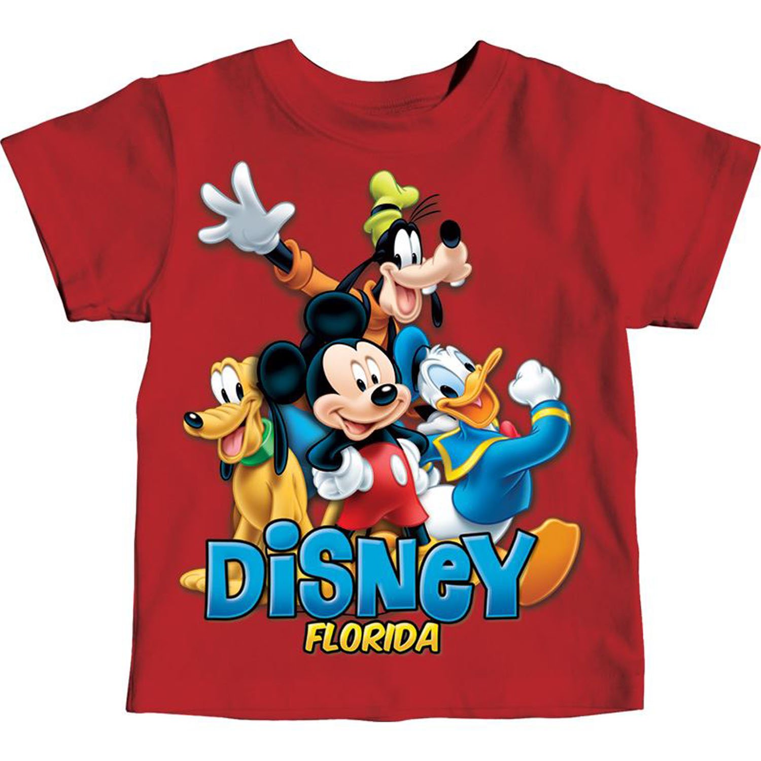 Disney Florida Mickey Mouse & Friends Toddler T-Shirt for Little Boys - Soft Cotton Kids Tee for Playdates, Theme Parks & Casual Outings