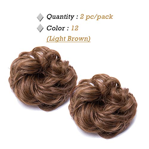 Messy Bun Hair Extension for Curly Hair - Clip-in Updo Hairpiece for Women | Perfect for Weddings, Parties & Everyday Styling