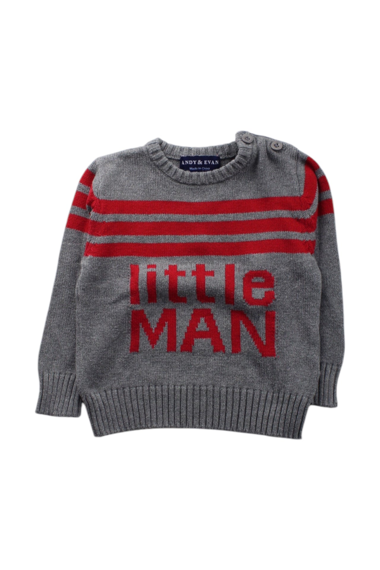 Andy & Evan Little Man Knit Sweater for Boys 6-12 Months - Cozy Winter Outfit for Baby Photos & Family Gatherings