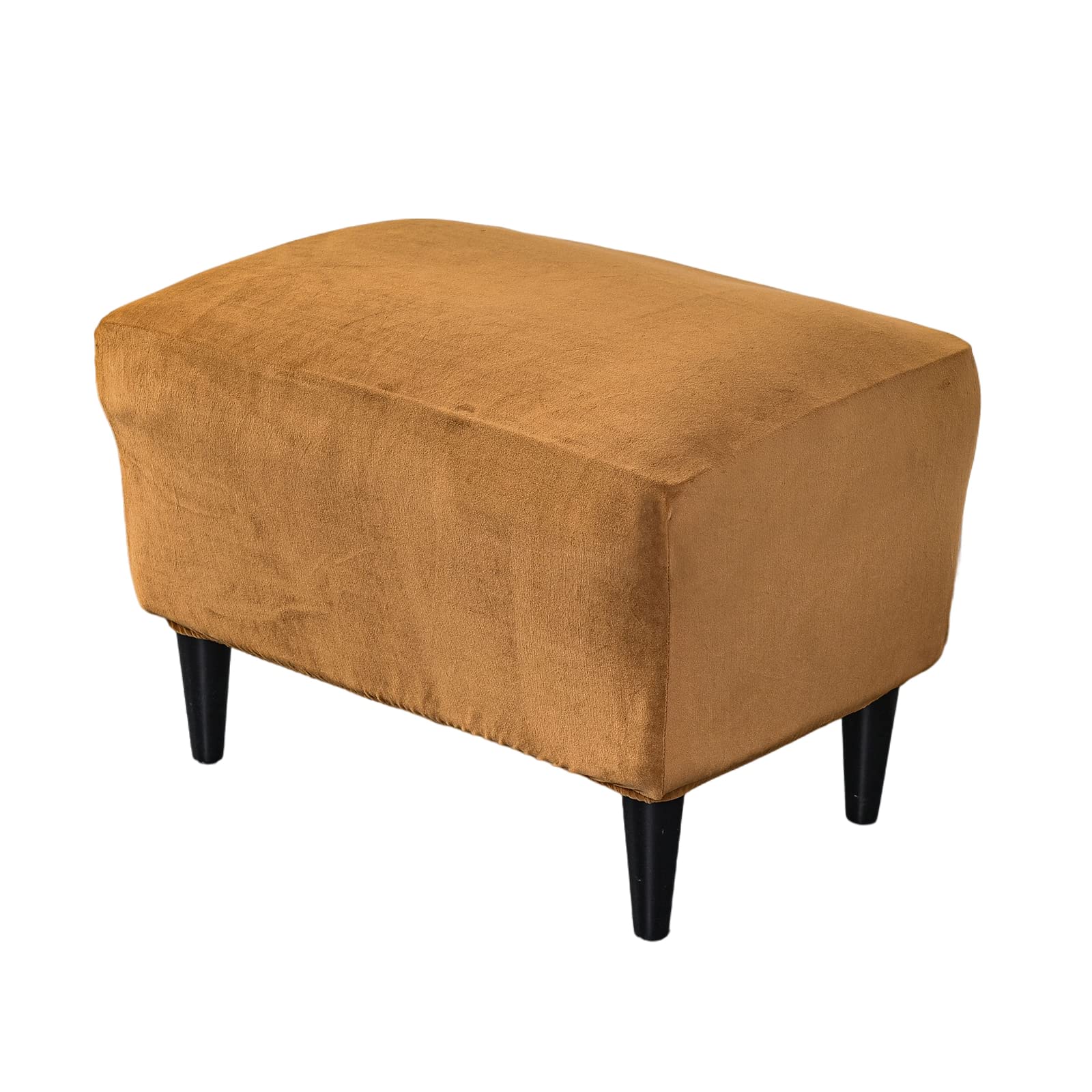 CRFATOP X-Large Velvet Ottoman Chair Cover - Stretchable Rectangle Storage Stool Slipcover with Elastic Bottom for Footrest, Footstool & Sofa | Home Decor, Living Room, Bedroom (10 Sizes)