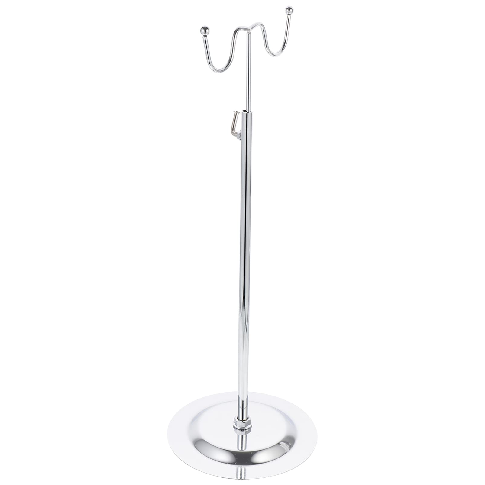 iplusmile Adjustable Height Stainless Steel Bag Display Stand - Wig, Purse, Handbag & Tote Holder Rack for Retail Store & Boutique Display