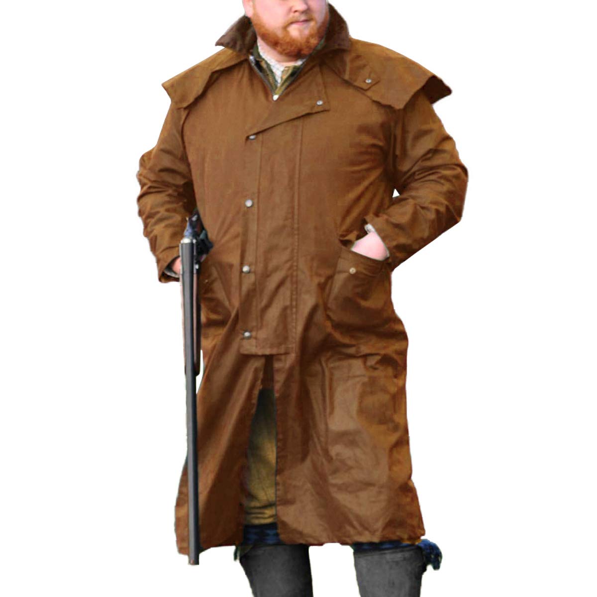 Game Wax Stockman Long Cape - XXL Tan for Outdoor Adventures