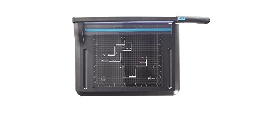 Avery A4 GUA4 Office Guillotine Paper Cutter - 12 Inch Cutting Length, Black & Teal - Perfect for Trimming Documents, Photos, and Craft Projects at Home or Office
