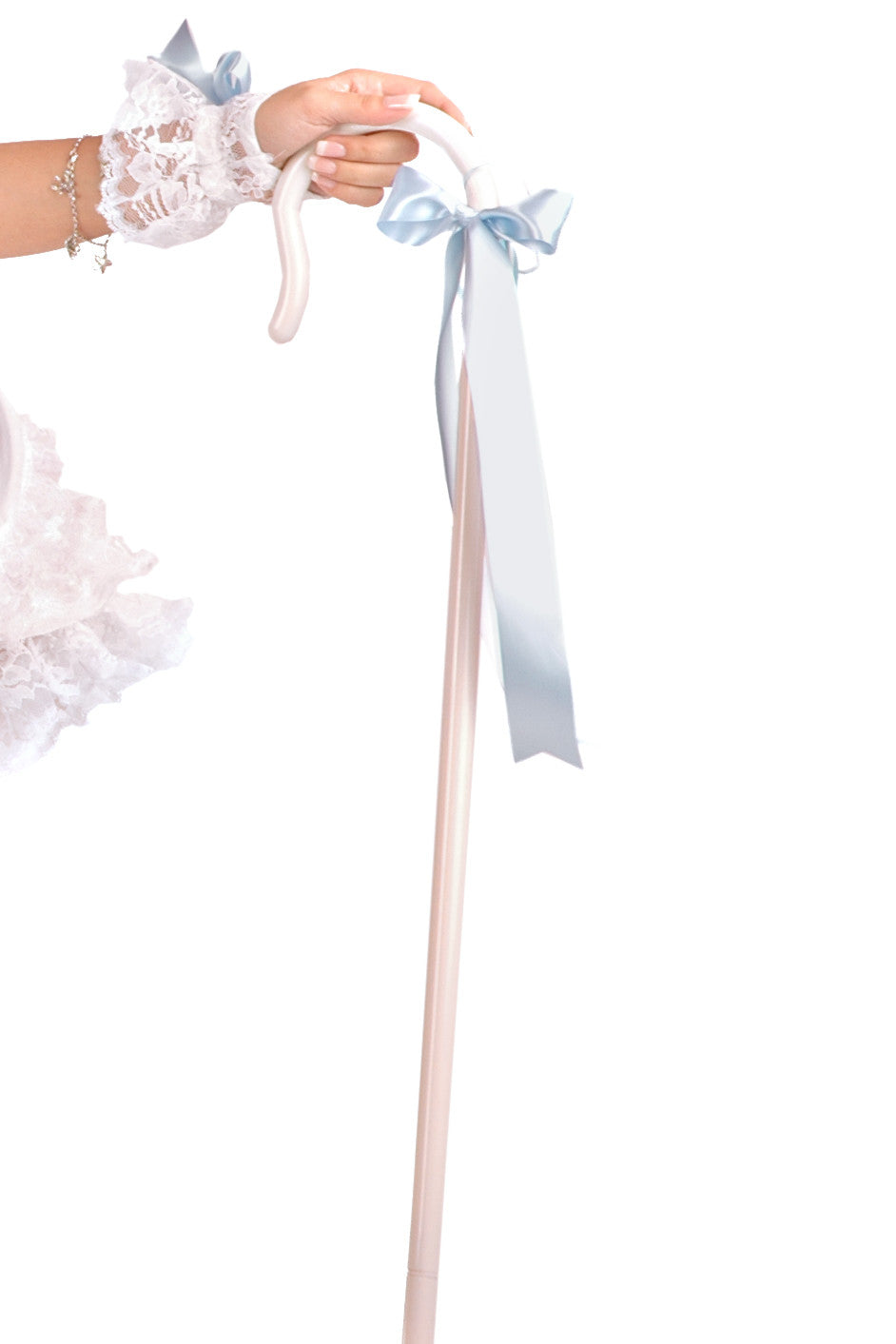 Little Bo Peep Costume Staff - Nursery Rhyme Character Shepherd's Crook for Halloween, Cosplay & Themed Parties - Perfect for Kids Dress Up, Storytime Props & Photo Shoots