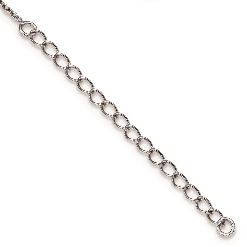 Black & White Diamond Marquise Necklace - Sterling Silver for Elegant Occasions