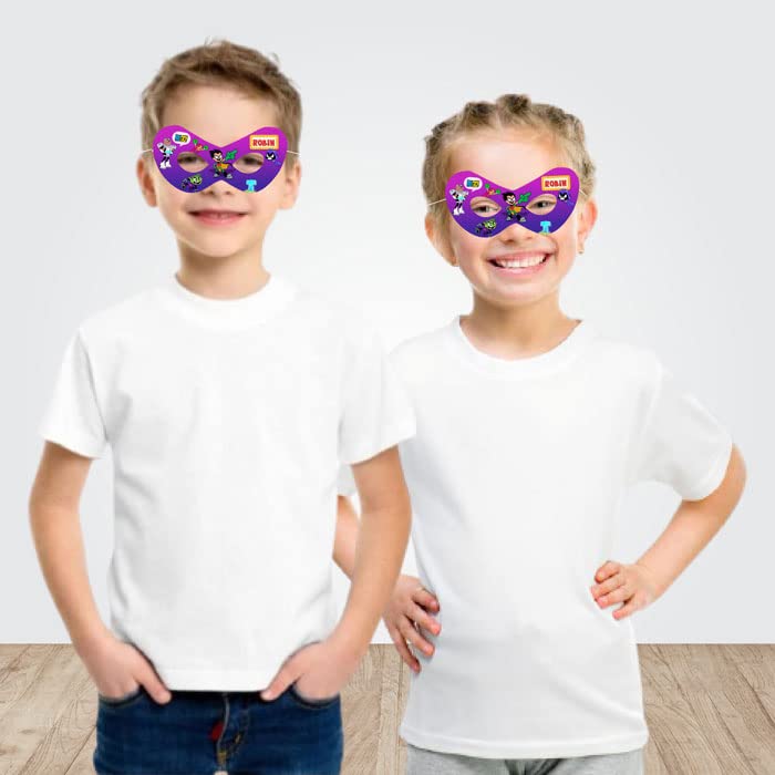 Personalized Teen Titans Eye Mask with Baby Name - Custom Themed Birthday Party Decorations for Kids & Teens | Perfect for Cosplay, Sleepovers & Themed Celebrations
