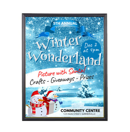 16x20 Poster Frame - SwingFrame Wide Face Metal Display with Quick Change Swing Open Design | Perfect for Home Decor, Office Art, and Gallery Exhibitions
