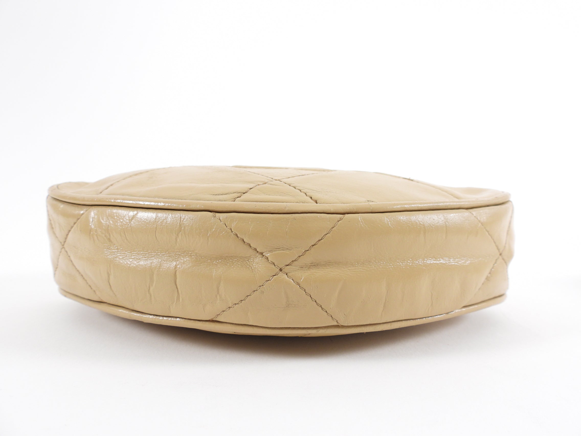 Vintage Chanel Beige CC Diamond Tassel Clutch Bag 1989-1991 Collection | Luxury Designer Evening Clutch for Women | Perfect for Parties, Weddings & Special Occasions
