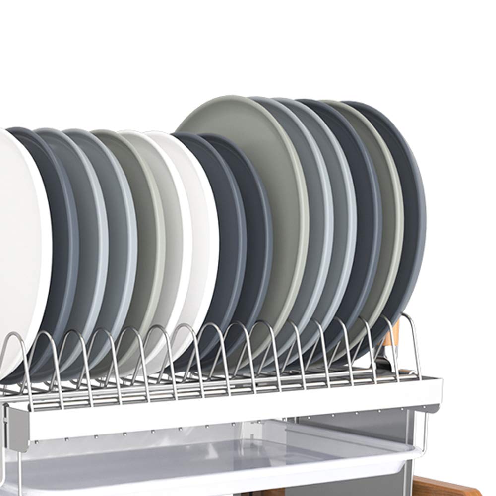 Stainless Steel Dish Drying Rack - Wall Mount Kitchen Drain Rack for Utensils & Tableware Storage | Space-Saving Organizer for Small Kitchens, Countertops & RVs