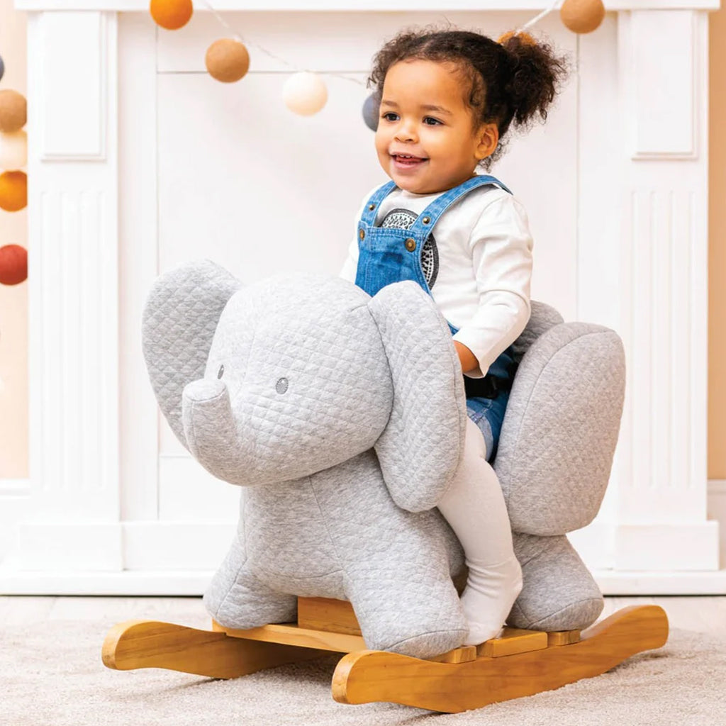 Natto Tembo Elephant Rocker - Fun and Safe Baby Rocking Toy for Toddlers, Perfect for Playtime and Nursery Decor
