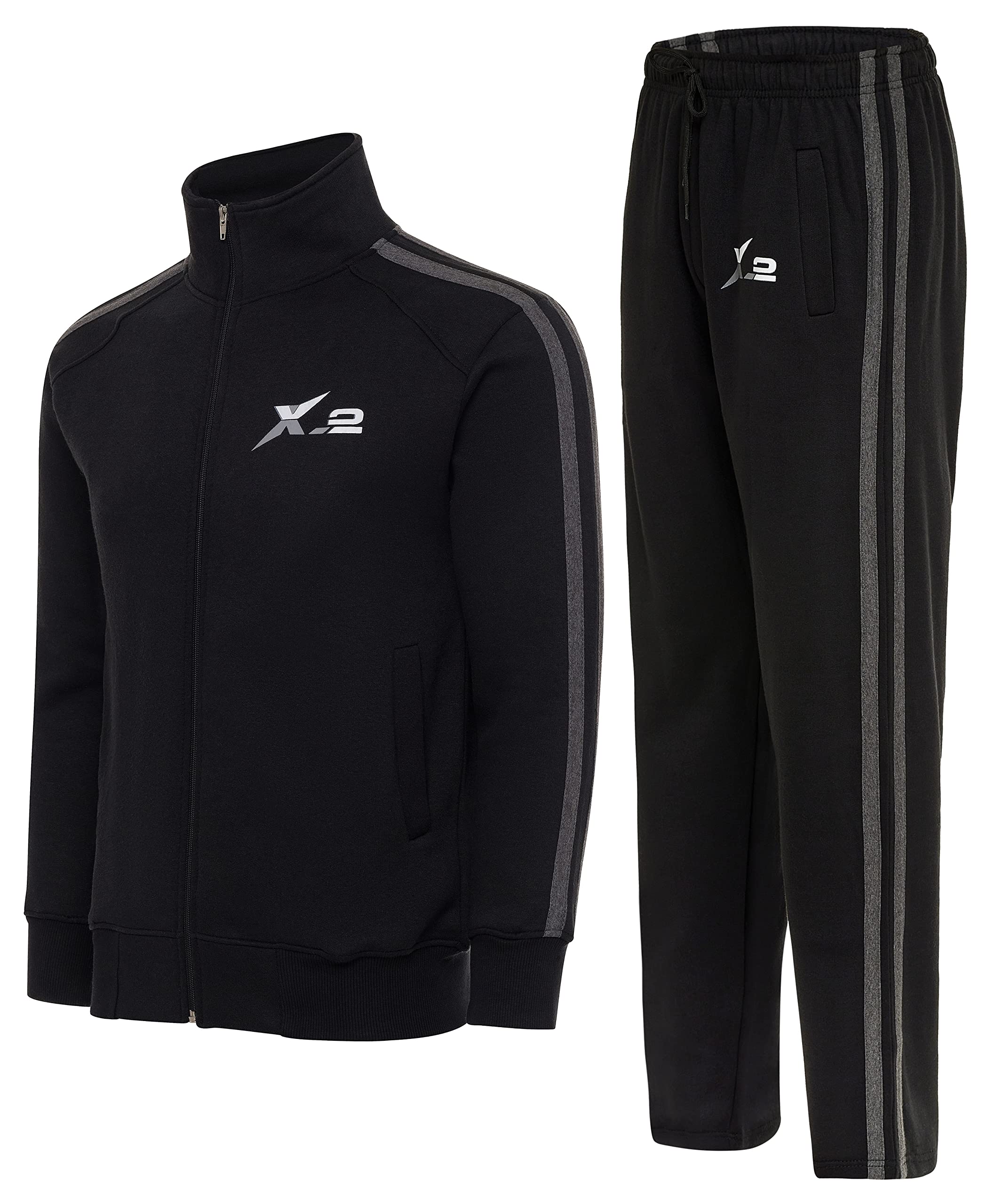 Skylinewears Men's Activewear Full Zip Warm Tracksuit - 2 Piece Sports Set for Running, Gym & Casual Wear | Winter Workout Jogging Suit with Moisture-Wicking Fabric