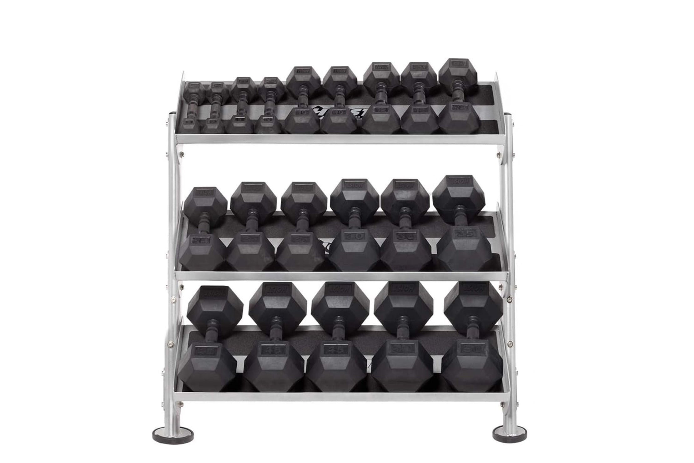 Hoist 36 2-Tier & Optional 3-Tier Horizontal Dumbbell Rack (HF-5461-36) - Perfect for Home Gym & Commercial Fitness Centers