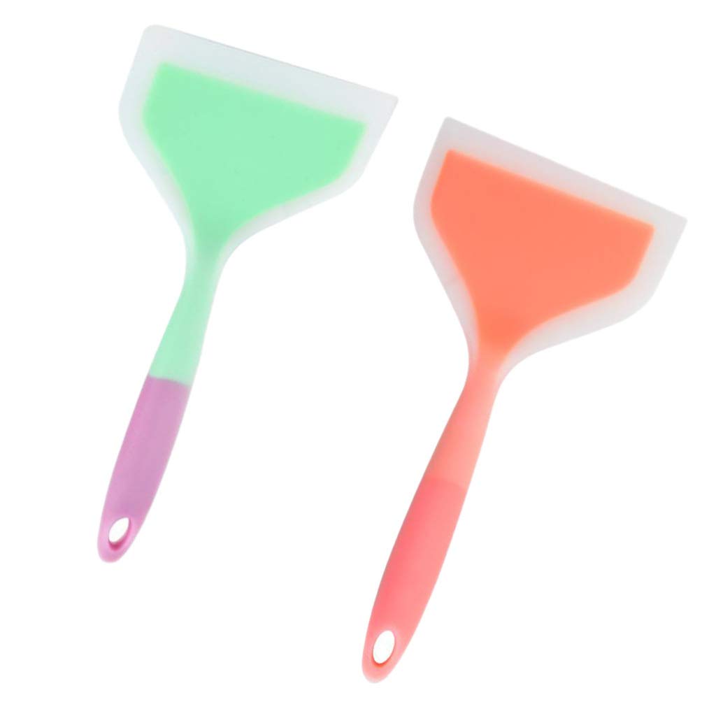 DOITOOL 2-Pack Silicone Fish Spatulas - Heat-Resistant Kitchen Cooking Utensils for Flipping, Scraping & Serving - Non-Stick Safe for Pans - Perfect for Grilling, Baking & Home Kitchen Use