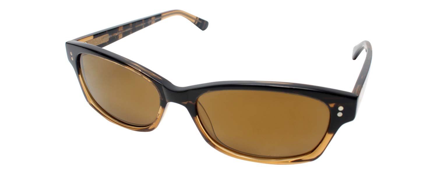 Lacerta Polarized Sunglasses for Men & Women - Striped Tortoise Fade Frame with Gold Mirrored Lenses - UV Protection for Driving, Fishing & Outdoor Activities