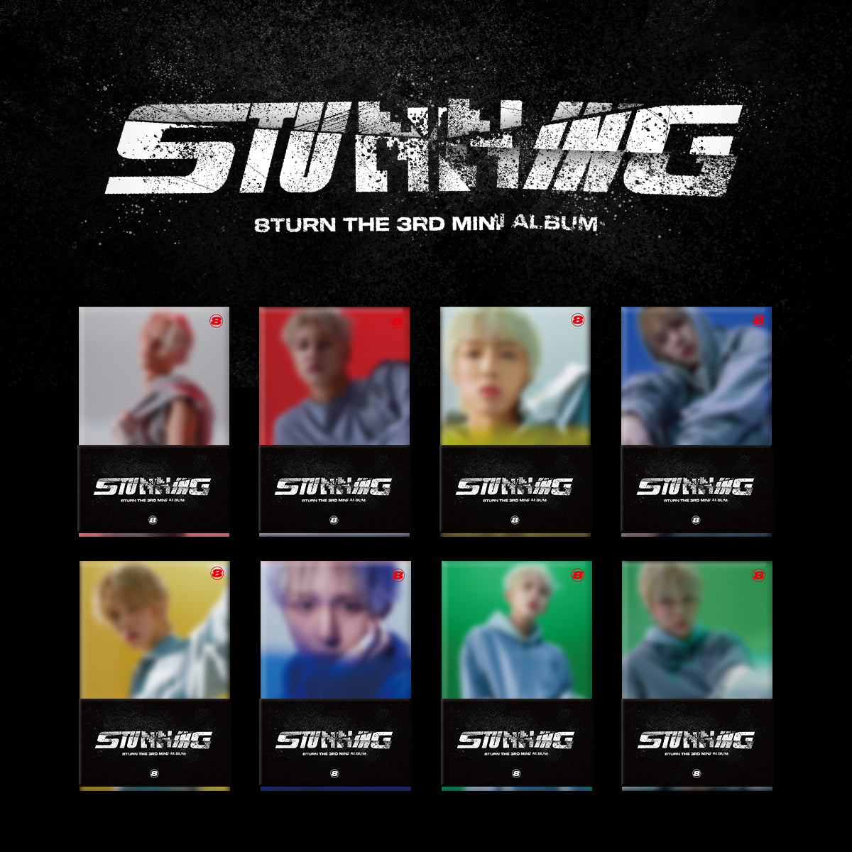 8TURN 3rd Mini Album 'STUNNING' (POCA) - K-Pop Collectible CD with Photocards | Perfect for Fans, Gift Giving & Music Collections