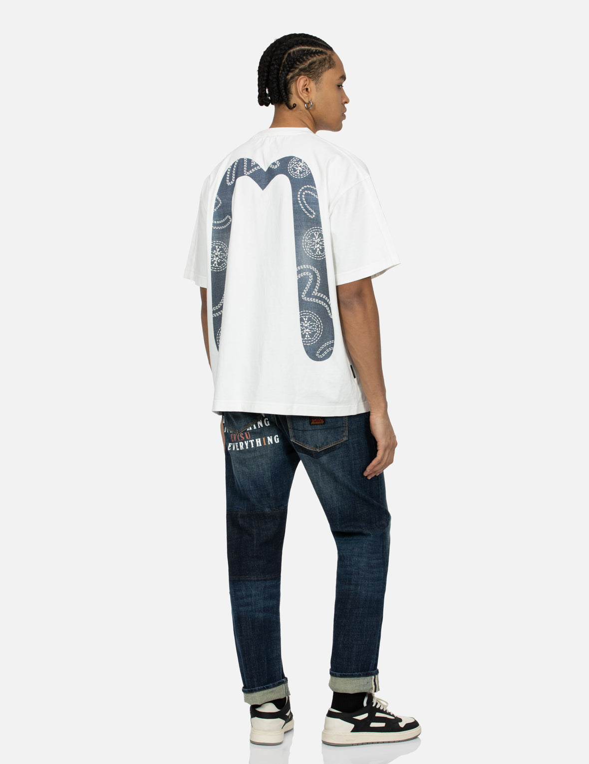 Stylish Foam Line Kamon & Seagull Print Loose Fit T-Shirt | Japanese Wave Graphic Tee | Casual Streetwear for Men & Women | Perfect for Beach Outings & Summer Fashion