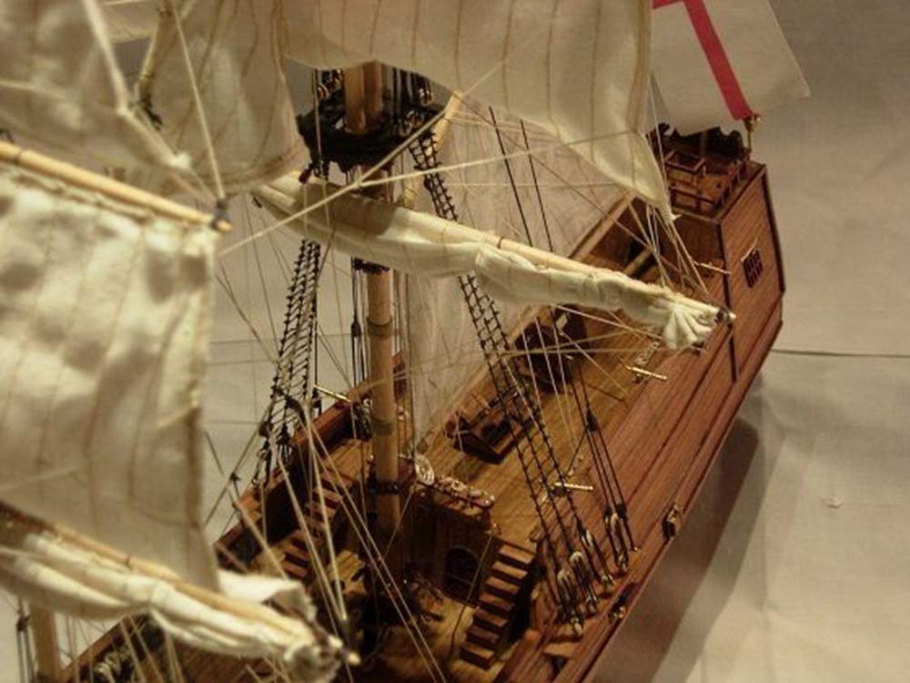 Golden Star Scale 1/100 Wooden Model Ship Kit - Premium DIY Wooden Boat Building Kit for Adults & Collectors - Perfect for Home Decoration, Gift Giving & Hobby Crafting