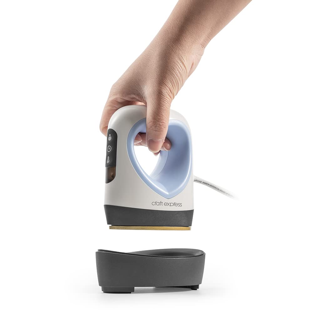 Craft Express Mini Heart Handheld Heat Press Machine for Sublimation & DIY Crafts - Portable Heat Transfer Tool for T-Shirts, Mugs, Tumblers & Personalized Gifts - Perfect for Home Crafting & Small Business Use