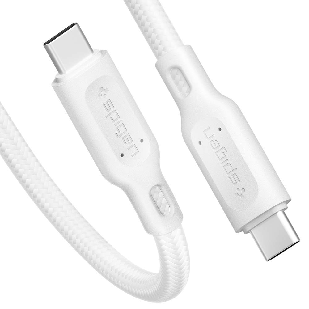 Spigen DuraSync USB C to C 3.2 Gen 1 Cable - 100W Fast Charging & 5Gbps Data Transfer - E-Mark Certified 1m Braided USB-C Cable for MacBook, iPad, Galaxy, Huawei, Pixel - Perfect for Home, Office & Travel Charging Needs