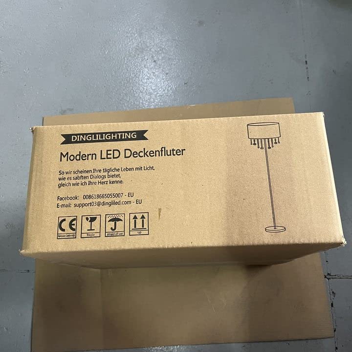 Depuley Modern Crystal LED Floor Lamp - 9W 3000K Warm White Light with Sturdy Base | Elegant Decorative Lighting for Bedroom, Living Room, Dining Room & Office | Perfect for Reading, Relaxation & Ambient Lighting