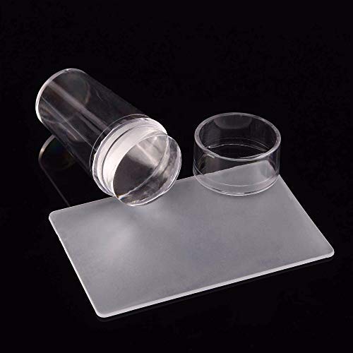 1PC Soft Silicone Jelly Nail Stamper & Scraper - Transparent Nail Art Tool for DIY Manicure & Professional Salon Use