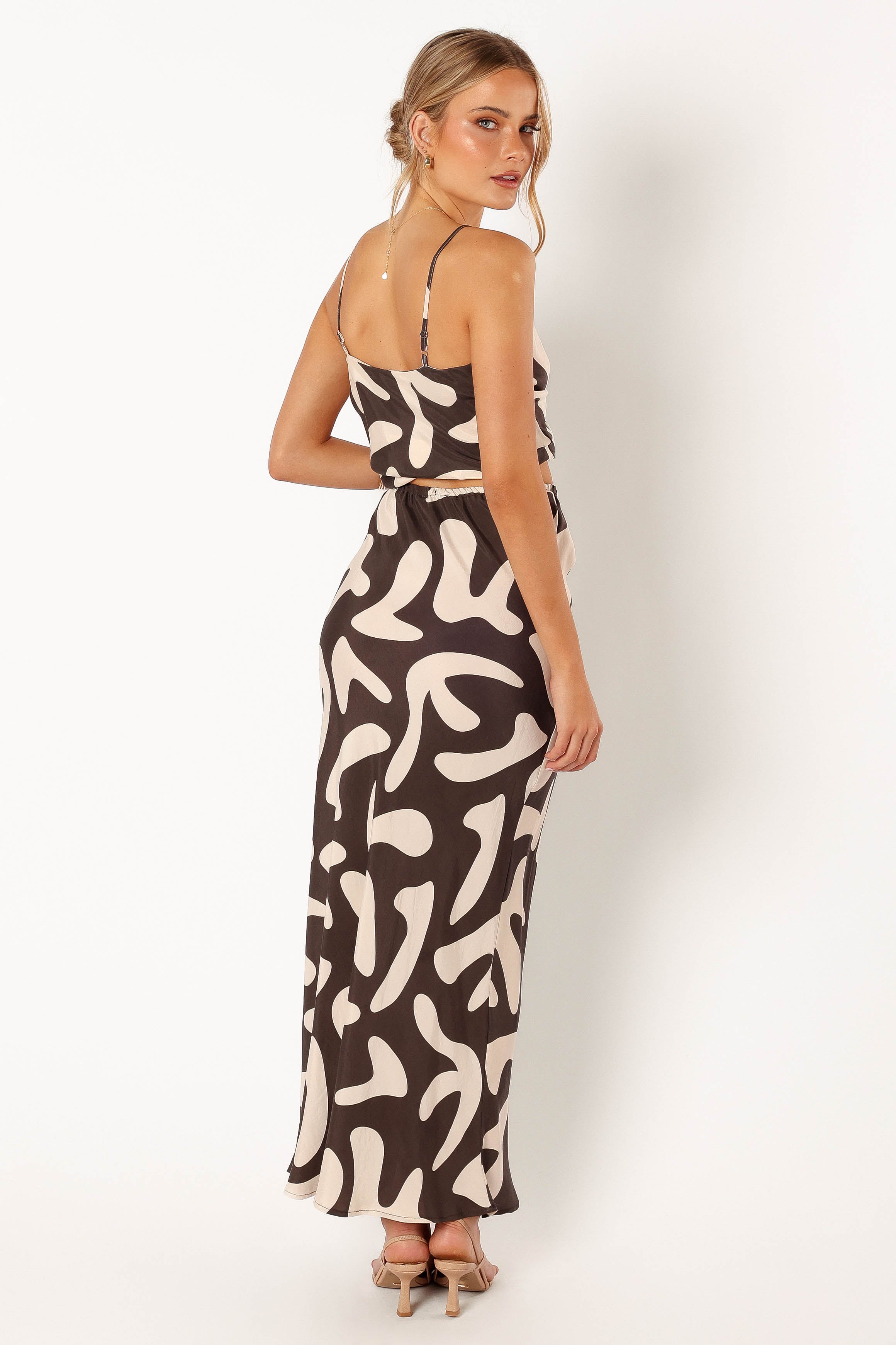 Bowie Cupro Maxi Skirt - Brown Beige | Women's Flowy Long Skirt | Boho Chic & Vintage Style | Perfect for Casual Wear, Beach Outfits & Summer Dresses