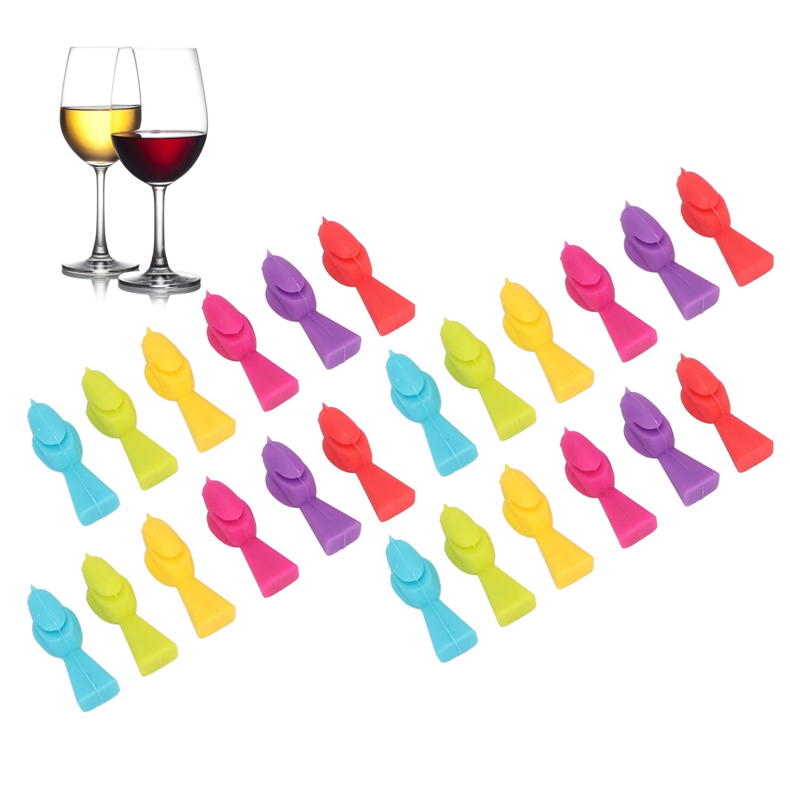 Reusable Silicone Wine Glass Markers - 4 Pack Bird-Shaped Cup Tags for Parties, Bars & Events | Perfect for Weddings, BBQs & Social Gatherings