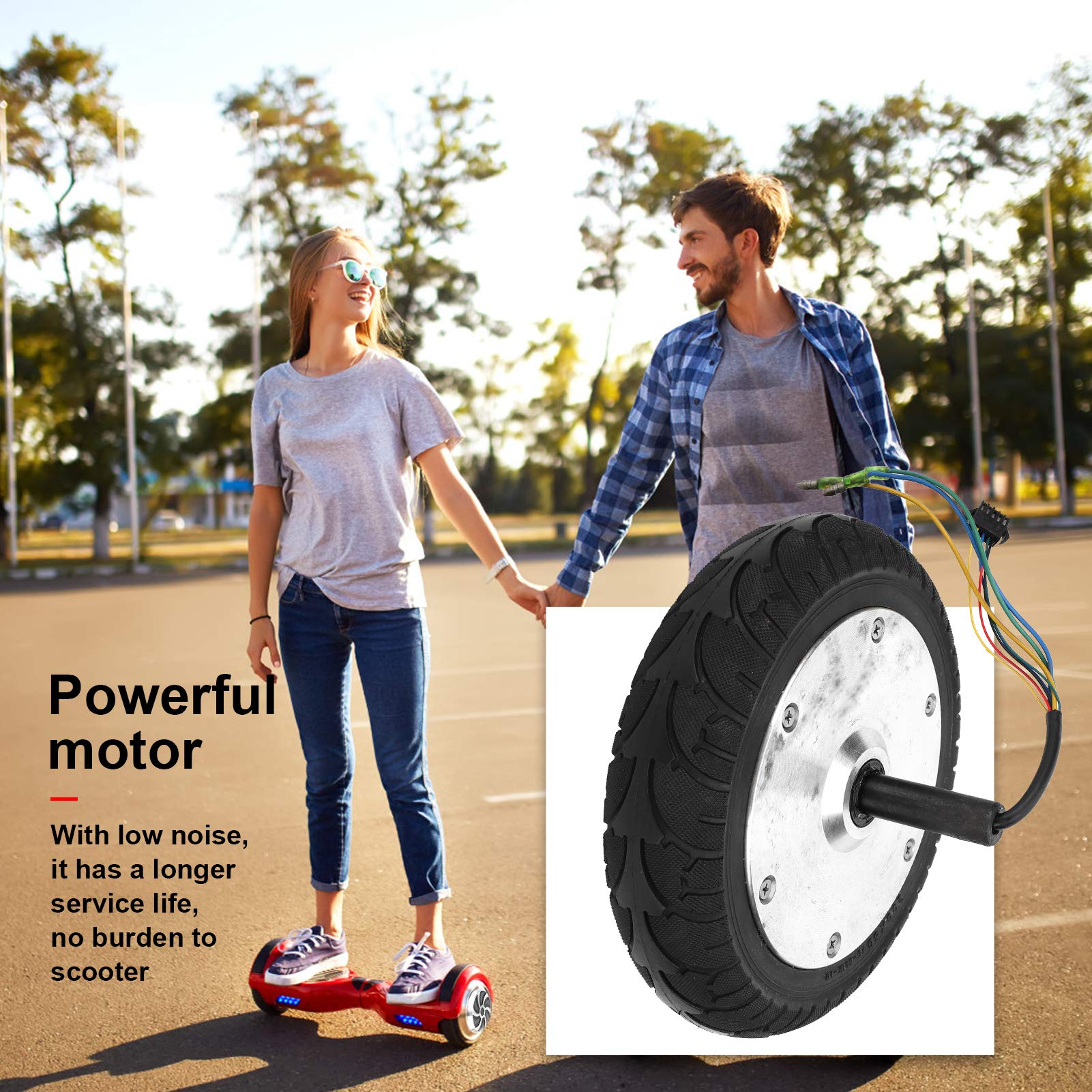 36V 350W Electric Scooter Hub Motor with Tire - Single Shaft Wheel Motor for E-Scooters - Perfect for Commuting & Urban Travel