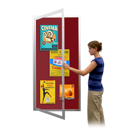 48x60 Extra Large Outdoor Enclosed Bulletin Board SwingCase | XL Single Door Metal Display Case for Schools, Parks & Offices - Weatherproof Notice Board for Announcements & Posters