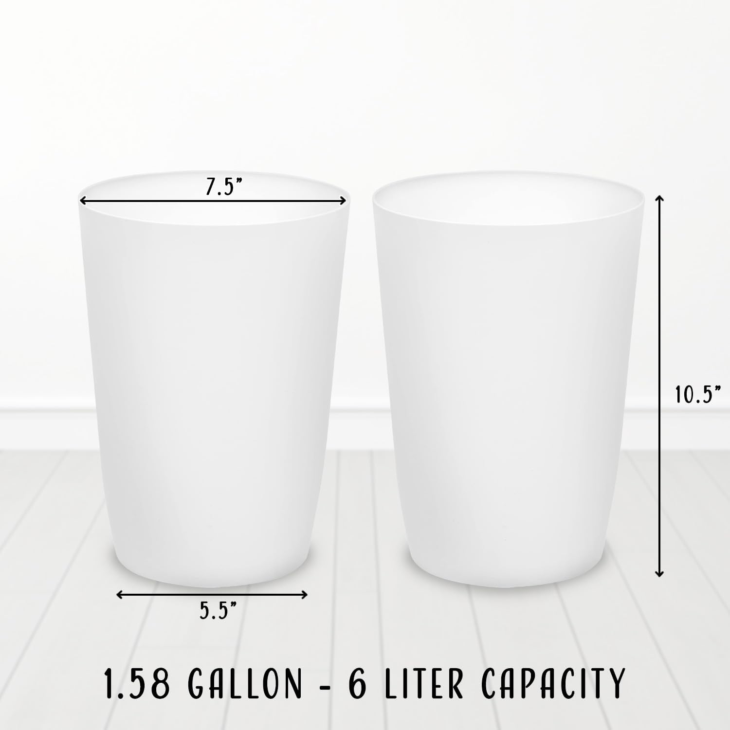 Compact Open-Top Trash Can for Kitchen, Bathroom & Office - 10.5