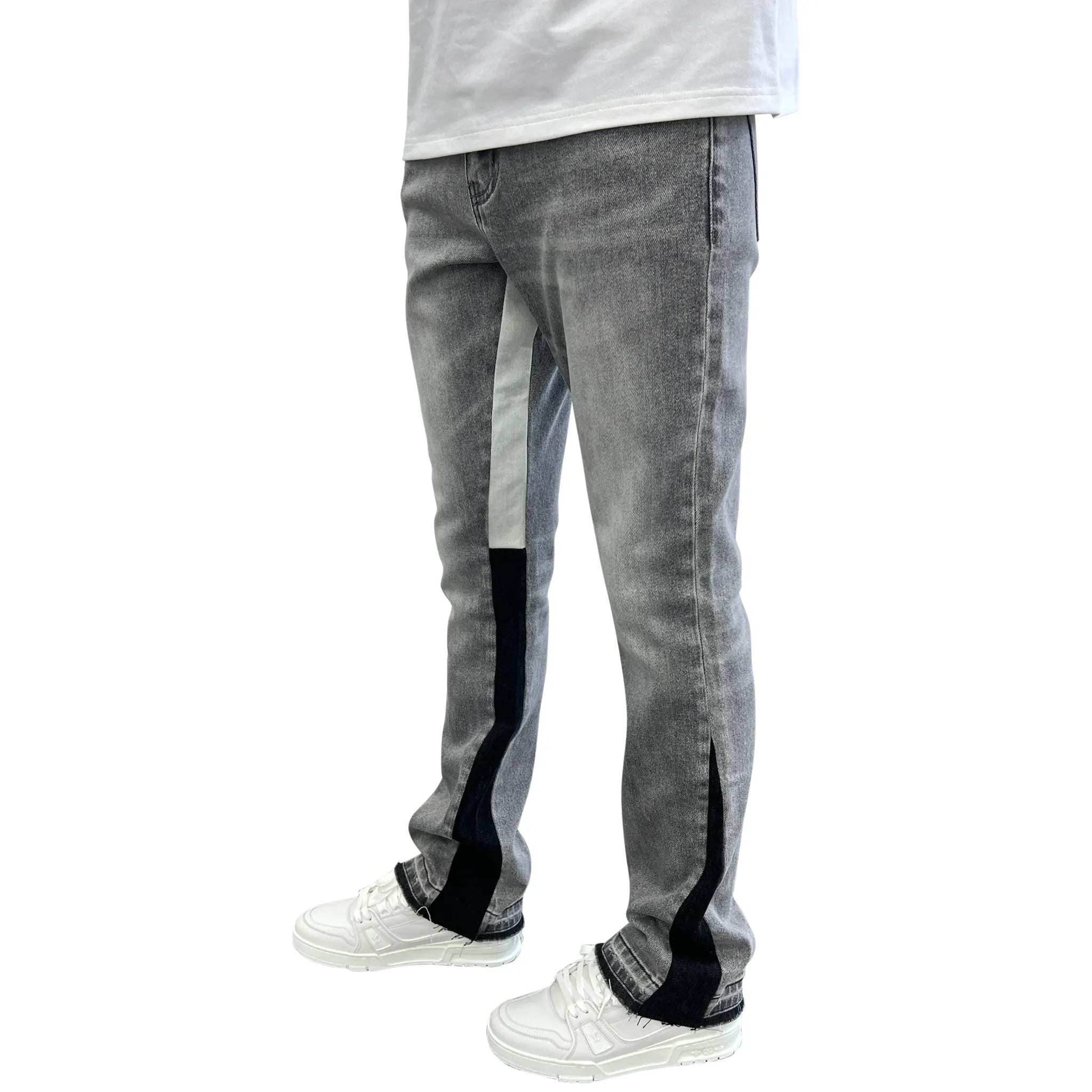 SIARR Flared Jeans for Women - Light Grey High Waist Bootcut Denim Pants - Perfect for Casual Outfits, Date Nights & 70s Vintage Style