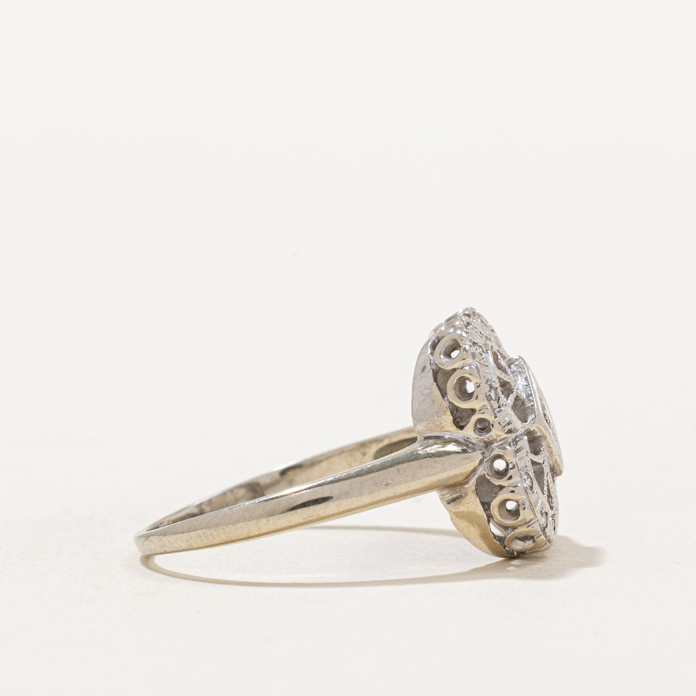 0.15ctw Diamond Lattice Ring - Size 8.5 | Elegant Stackable Wedding Band for Women | Perfect for Anniversary, Engagement & Everyday Wear