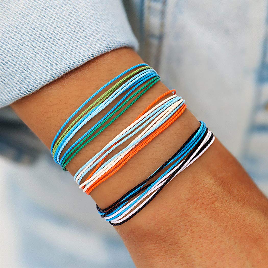 Starain Adjustable Braided Surf Bracelets for Women - Waterproof Boho Handmade Wave String Bracelet Set - Perfect for Beach, Surfing, Yoga & Summer Fashion Accessories