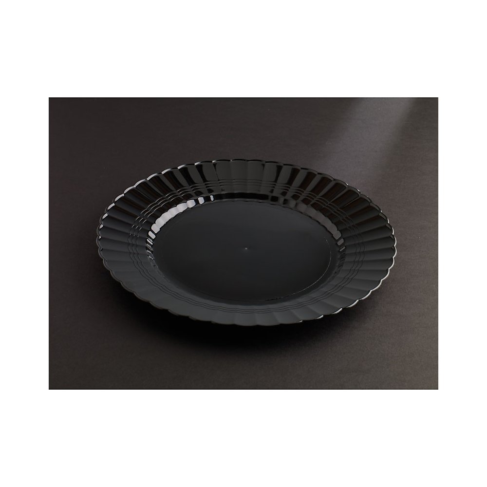 Koyal 9-Inch Black Disposable Dinner Plates - Set of 180 - Elegant & Sturdy Paper Plates for Parties, Catering, BBQs & Events - BPA-Free & Eco-Friendly