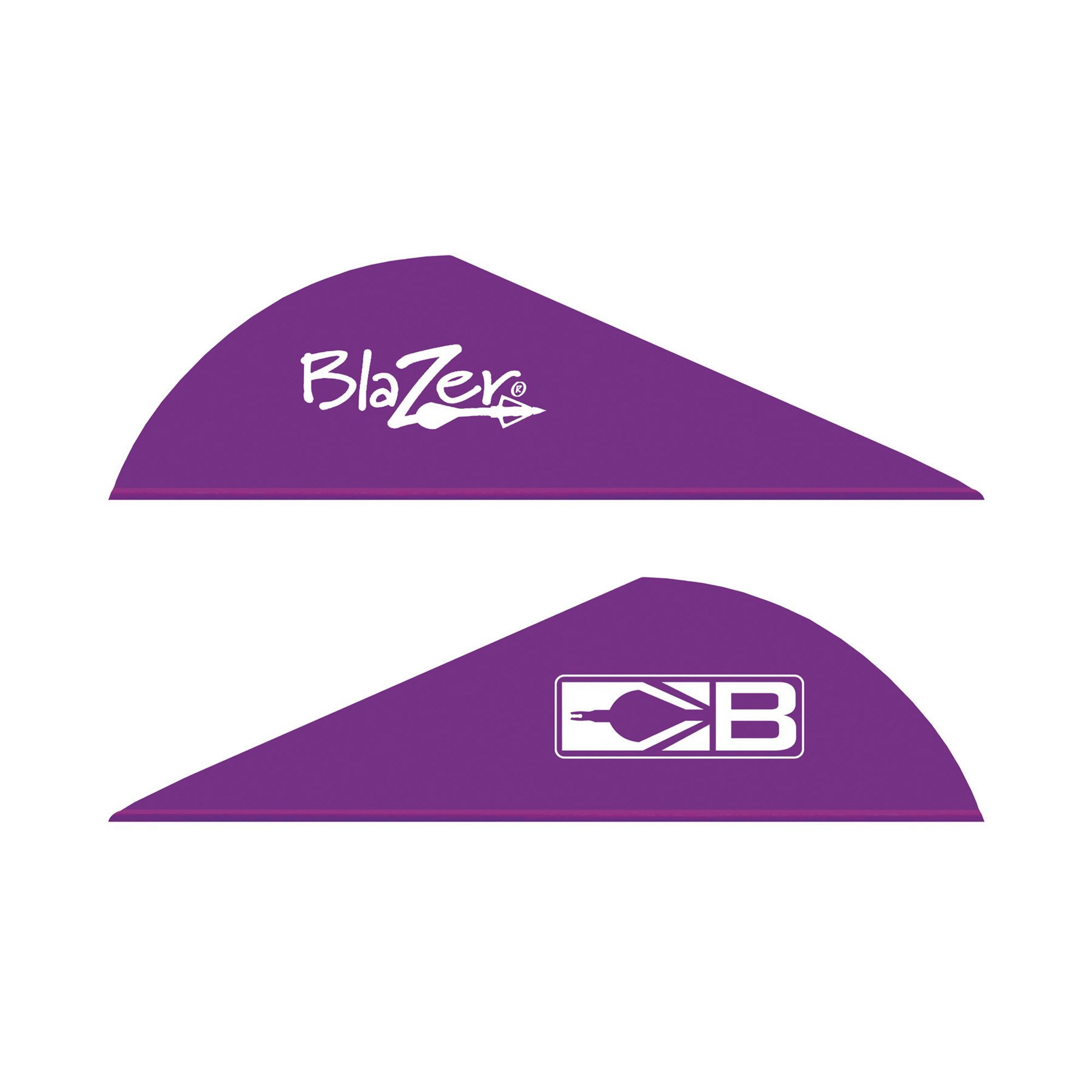 Bohning Blazer Archery Vanes - 2 Inch Purple Fletching (100-Pack) for Compound Bows, Target Practice & Hunting Accessories