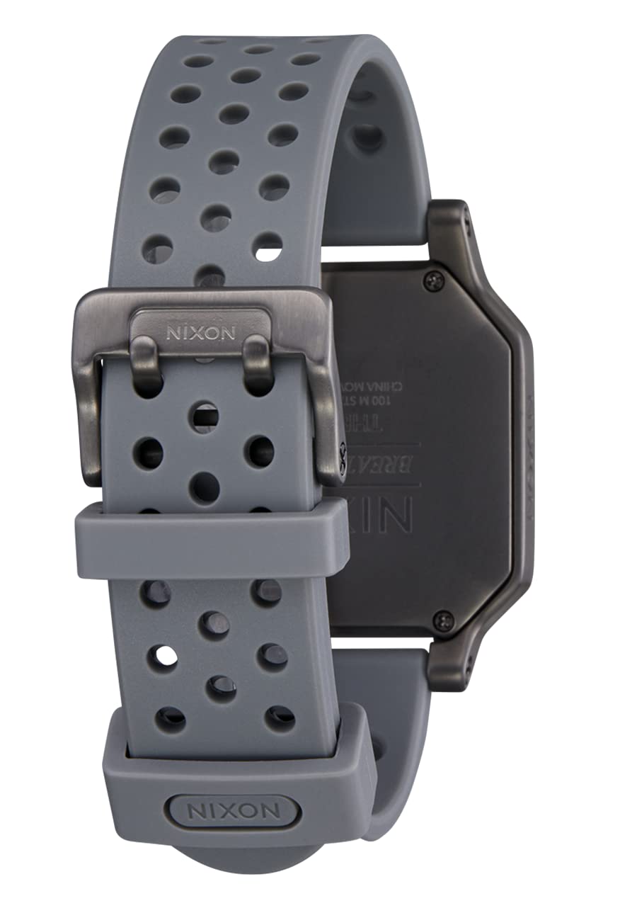 NIXON Heat A1320 Digital Sports Watch for Men & Women - 38mm Ultra Thin Lightweight Design with LCD Display - 100M Water Resistant for Swimming, Running & Workouts - 20mm PU Strap - Perfect for Gym, Outdoor Activities & Everyday Wear