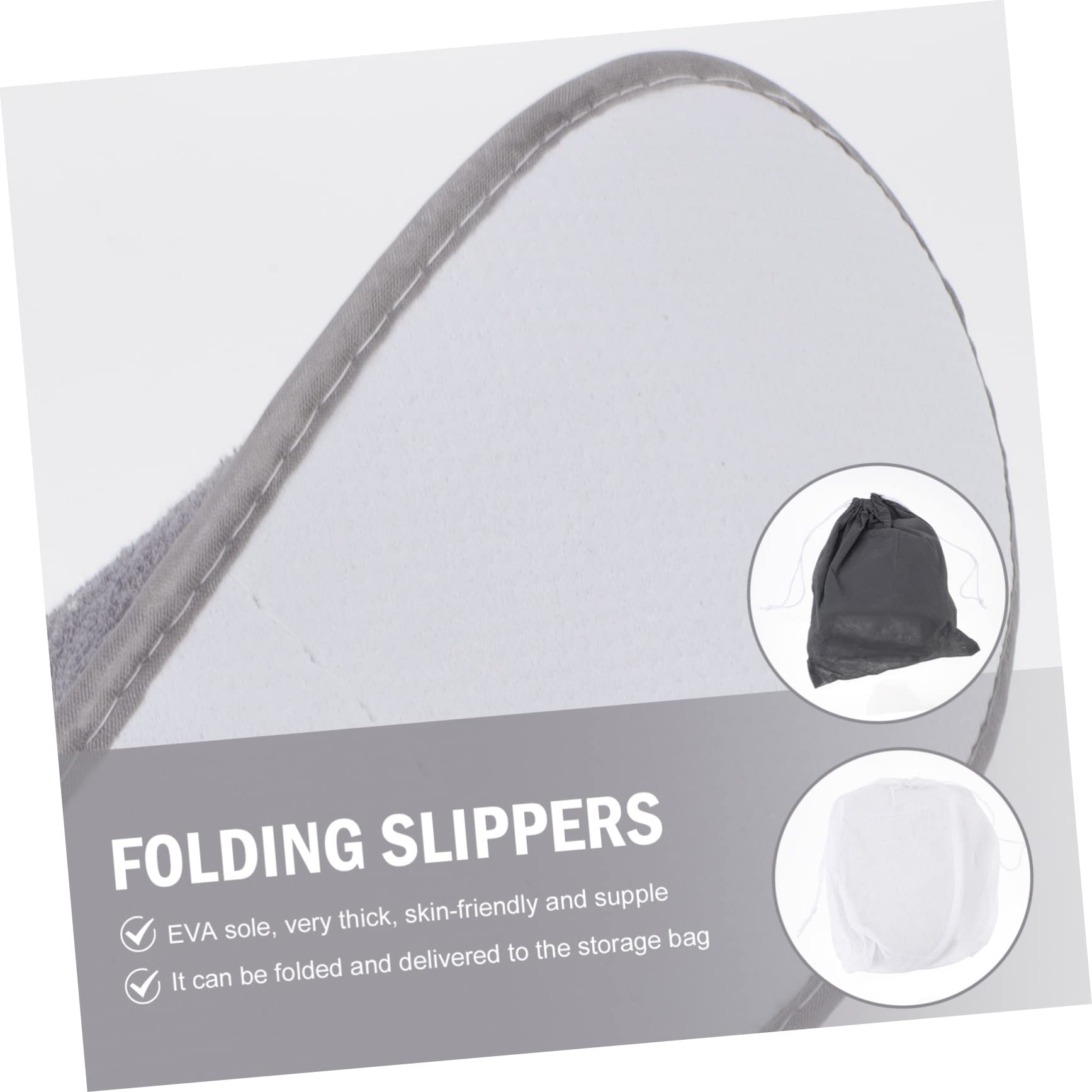 GLEAVI 2 Pairs Foldable Open Toe Slippers for Women - Soft Portable Hotel Slippers for Guests, Indoor House Slippers, Disposable Travel Slippers - Perfect for Travel, Spa, Home & Hotel Use