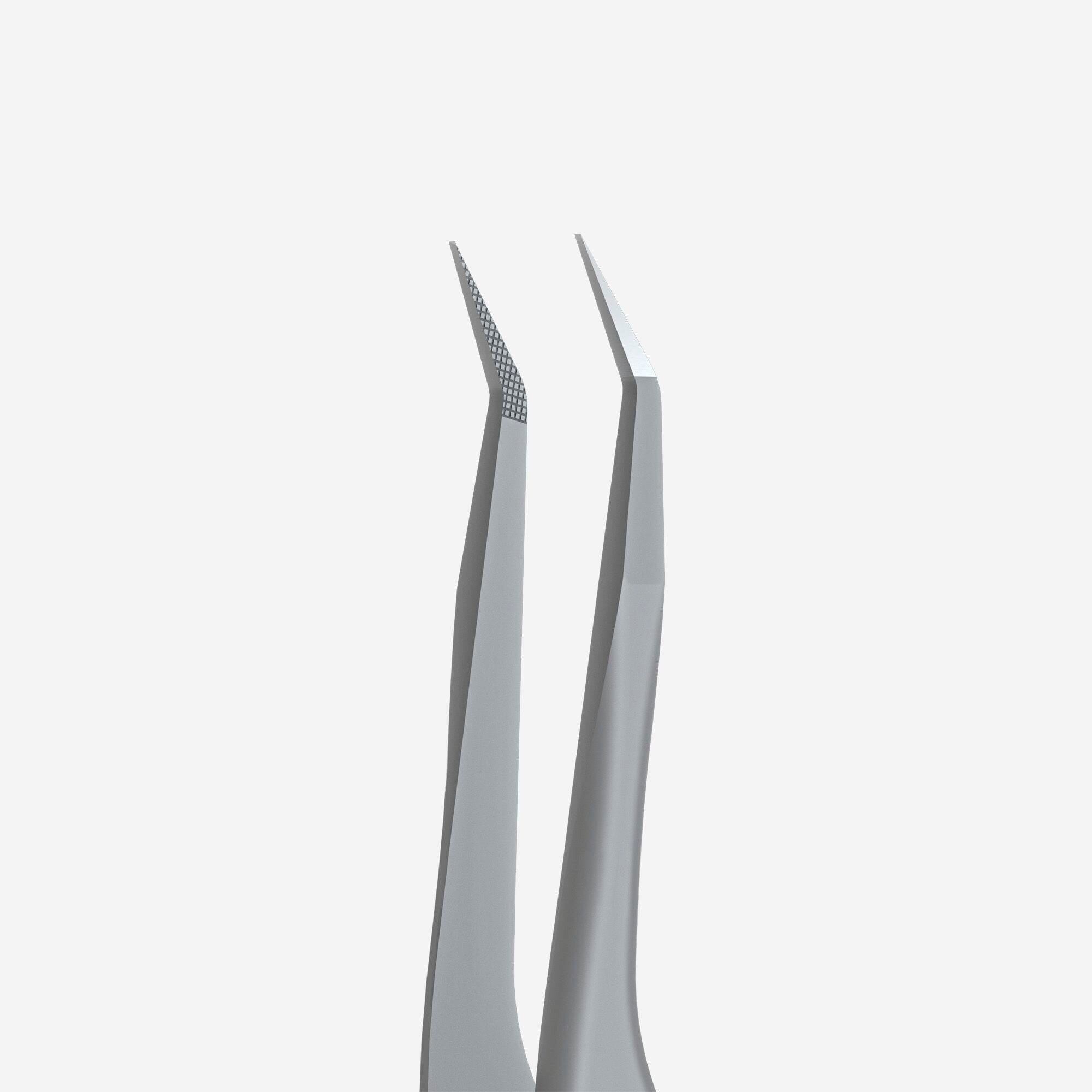 Professional Eyelash Tweezers with Fiber Tips - Staleks EXPERT 45 TYPE 8 (Mini L) - Perfect for Lash Extensions, Salon Use & DIY Beauty