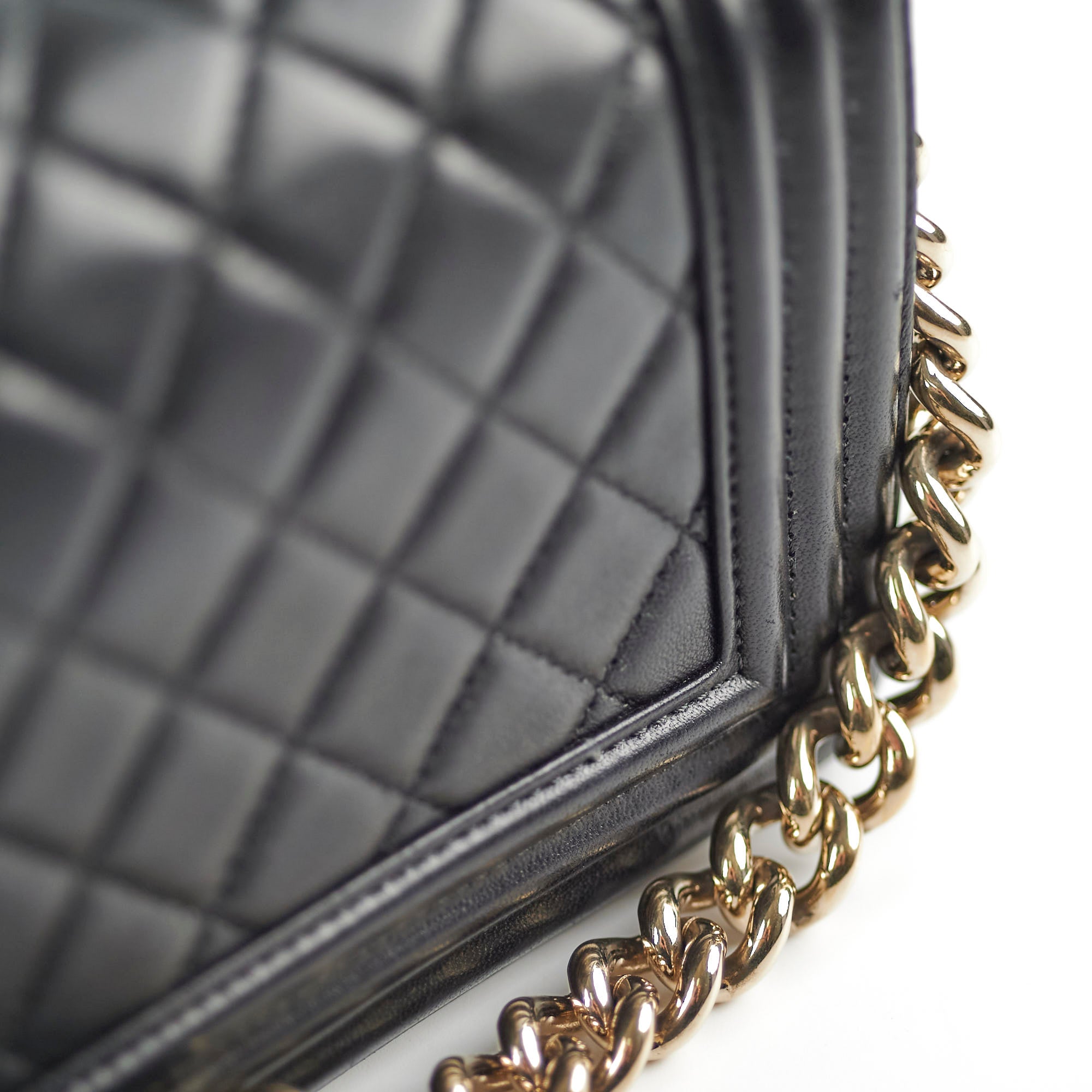 Chanel Small Boy Lambskin Black Leather Shoulder Bag 23 Series - Luxury Crossbody Purse for Women, Perfect for Evening Parties & Date Nights